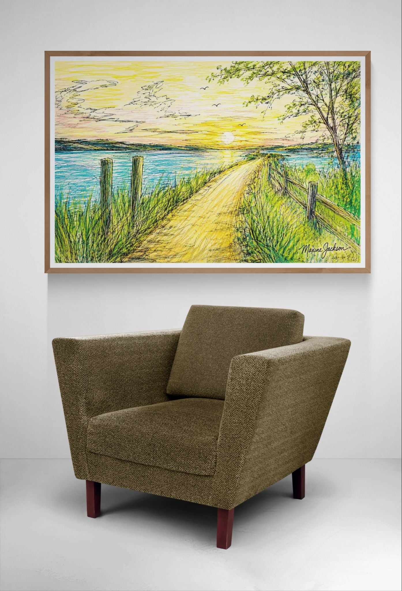 Over the Bridge Instant Digital Download of an Original Acrylic Painting
