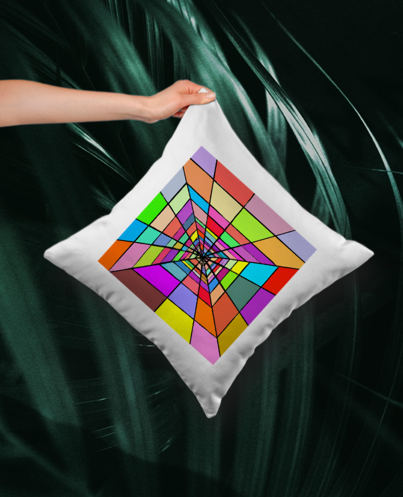 Colourful Distance – Colorful Abstract Perspective Art Print - Geometric Tunnel Wall Art - Digital Download by Maxine Jackson
