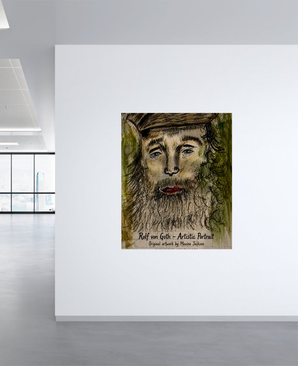 Ralf von Goth – Contemporary Portrait Painting by Maxine Jackson