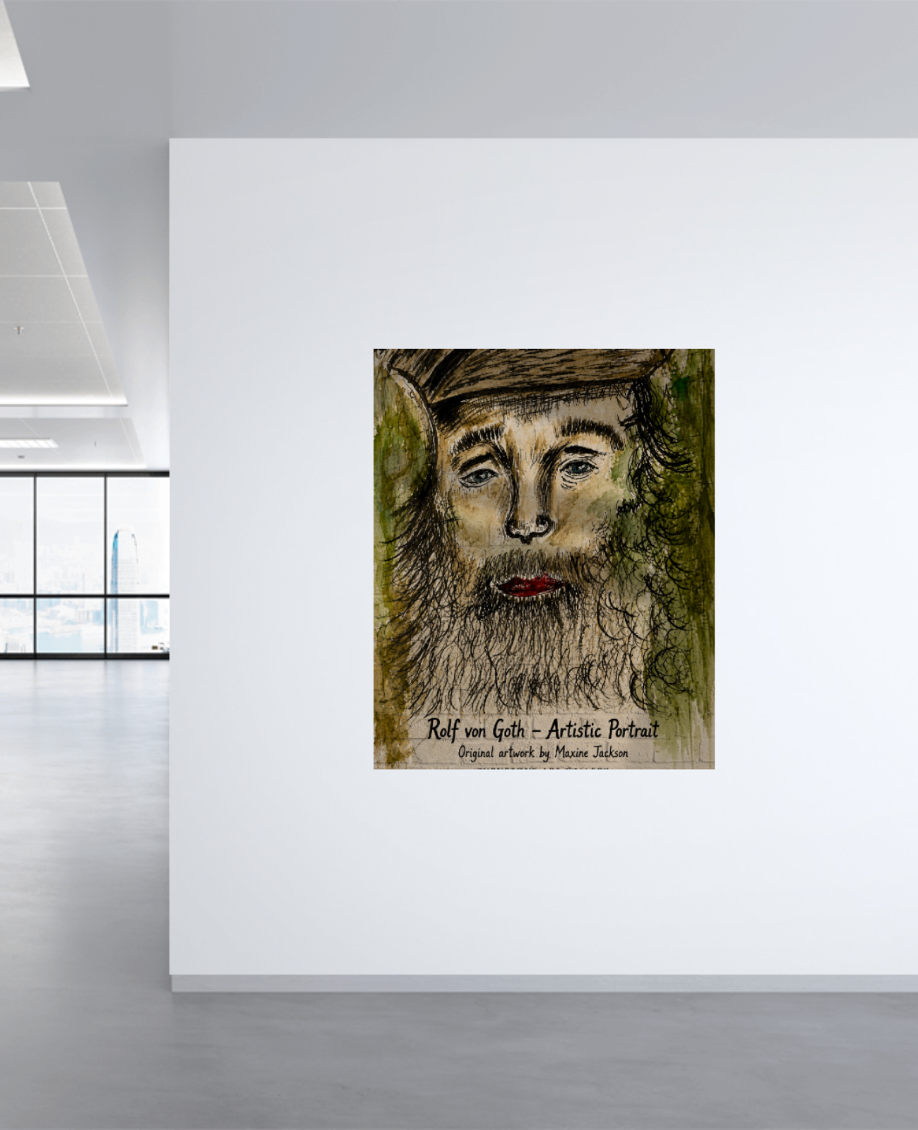 Ralf von Goth – Contemporary Portrait Painting by Maxine Jackson