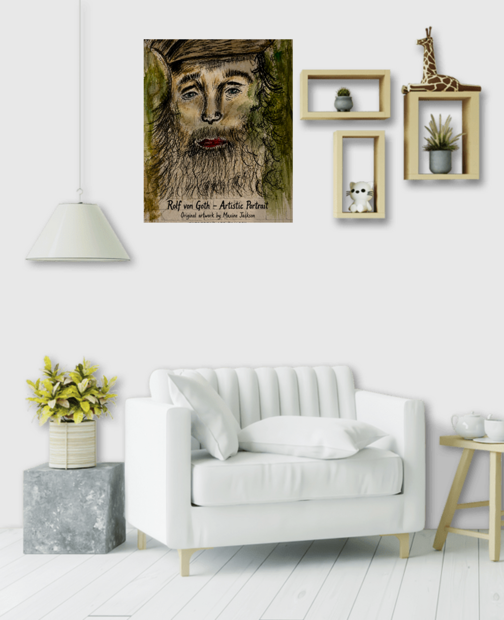 Ralf von Goth – Contemporary Portrait Painting by Maxine Jackson