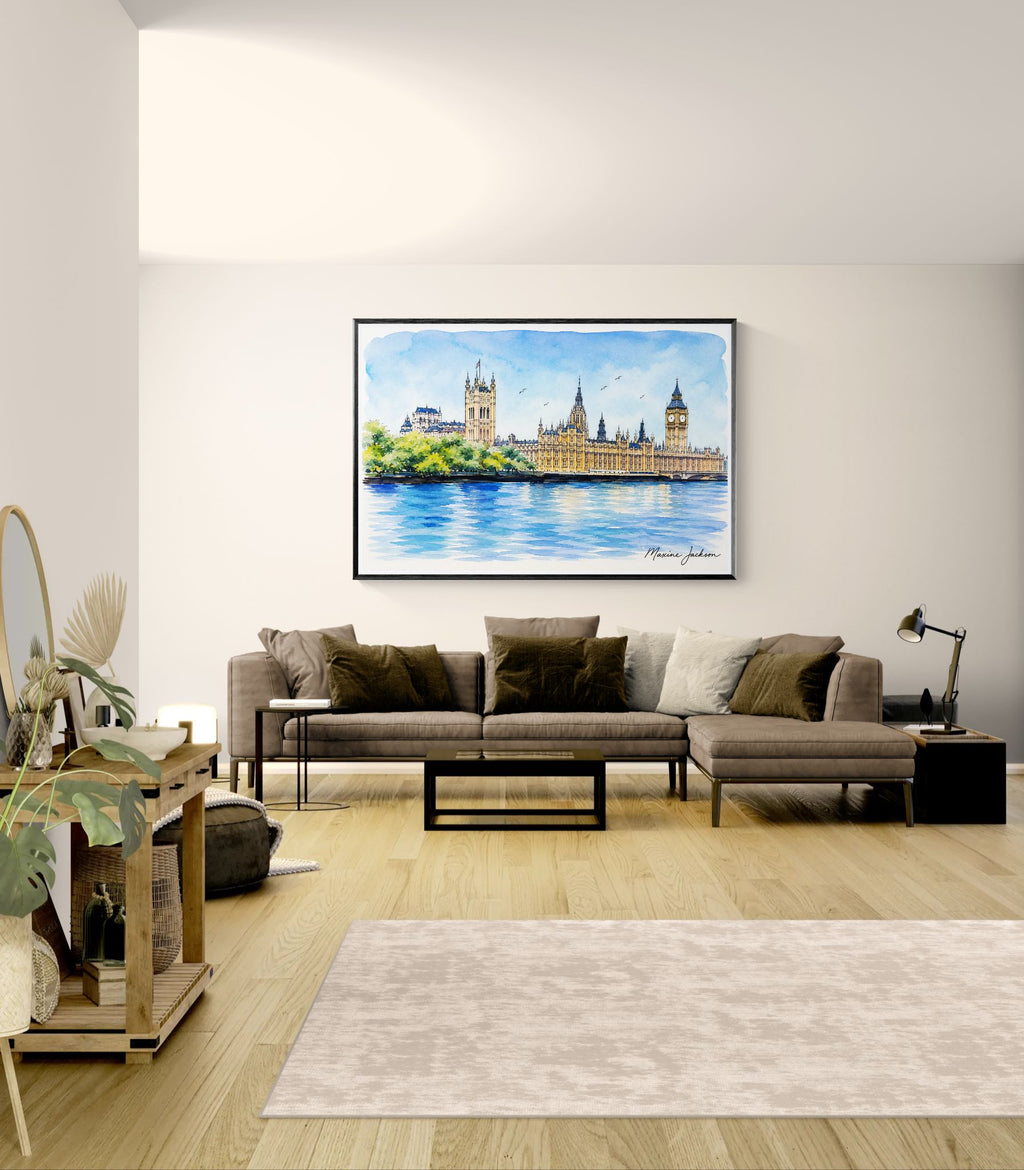 Westminster In Watercolours Digital Painting