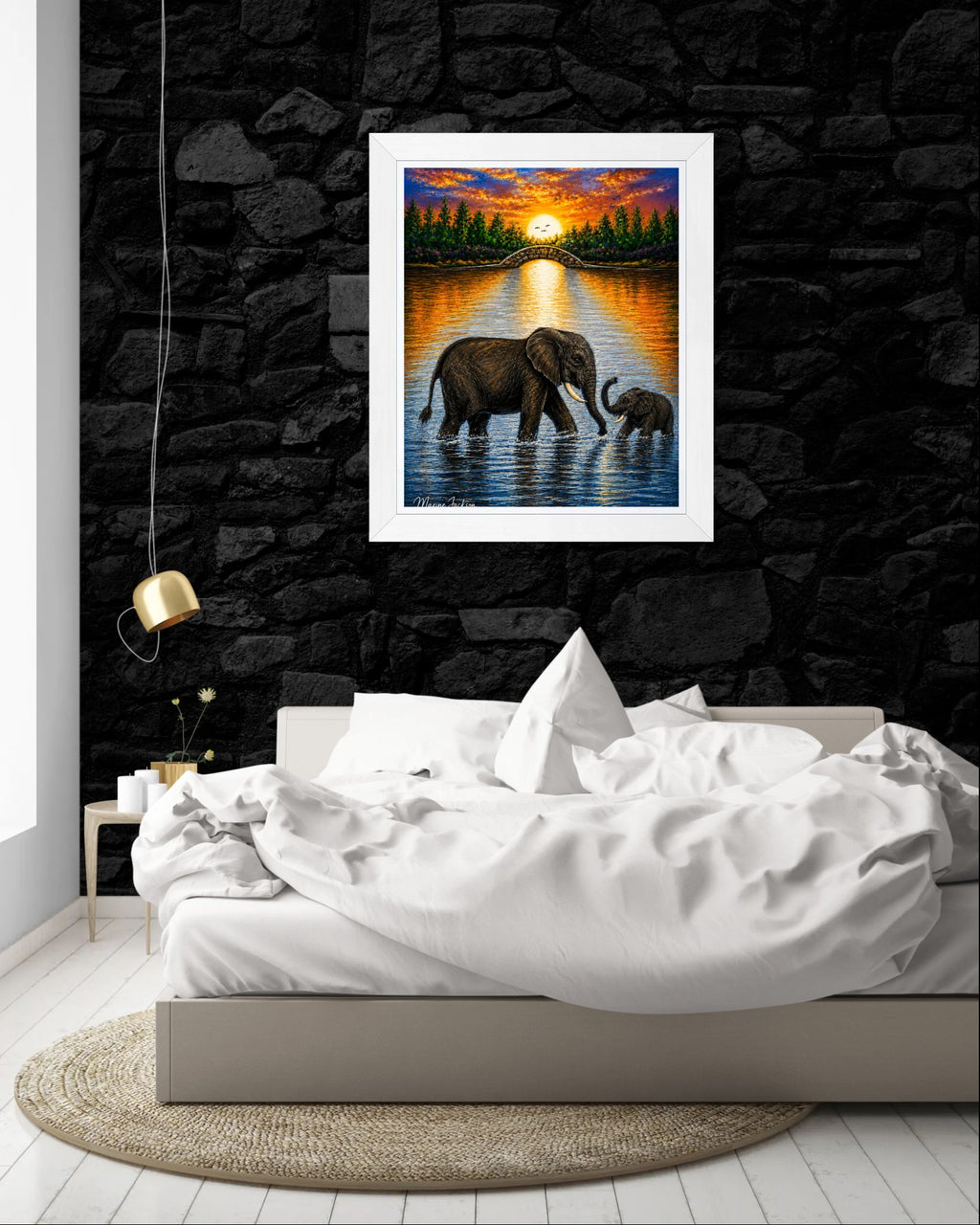 Mother & Baby Elephant – Printable Download