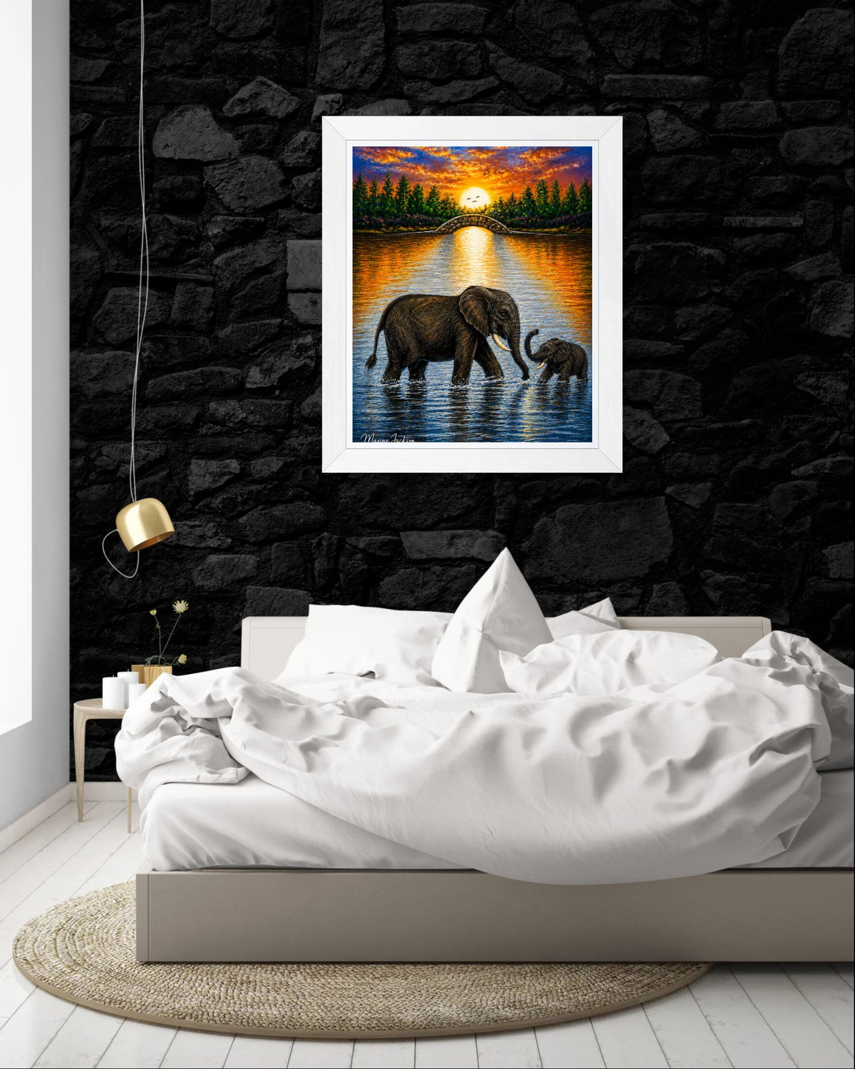 Mother & Baby Elephant – Printable Download