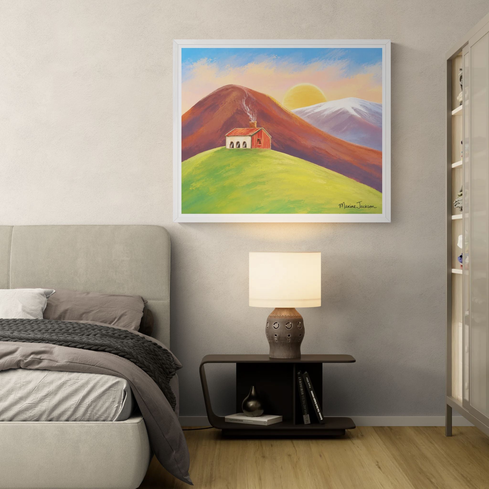 Morning Light on the Hill  Original Painting Instant Digital Download