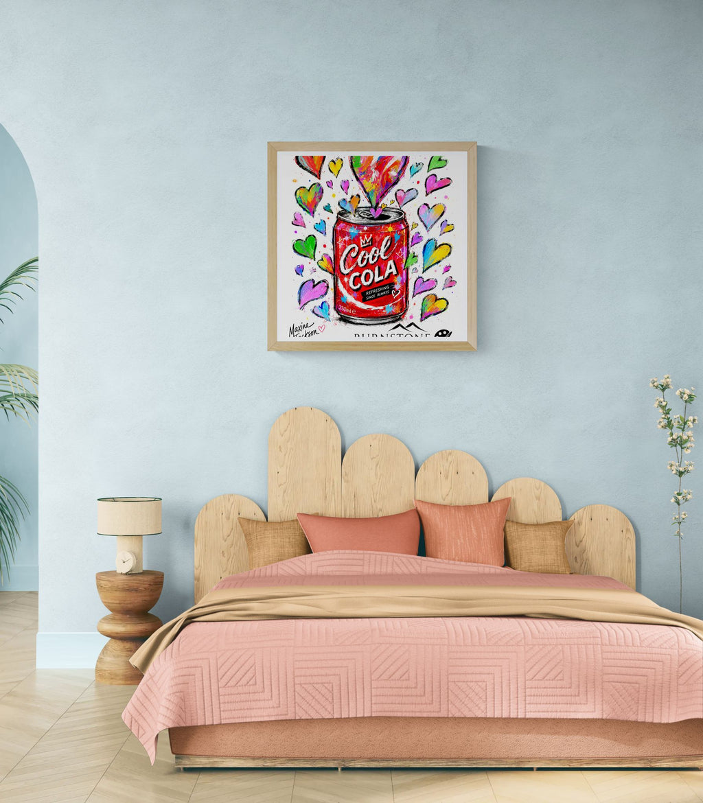 Cool Cola – Original Pop Art Digital Artwork | Colourful Hearts
