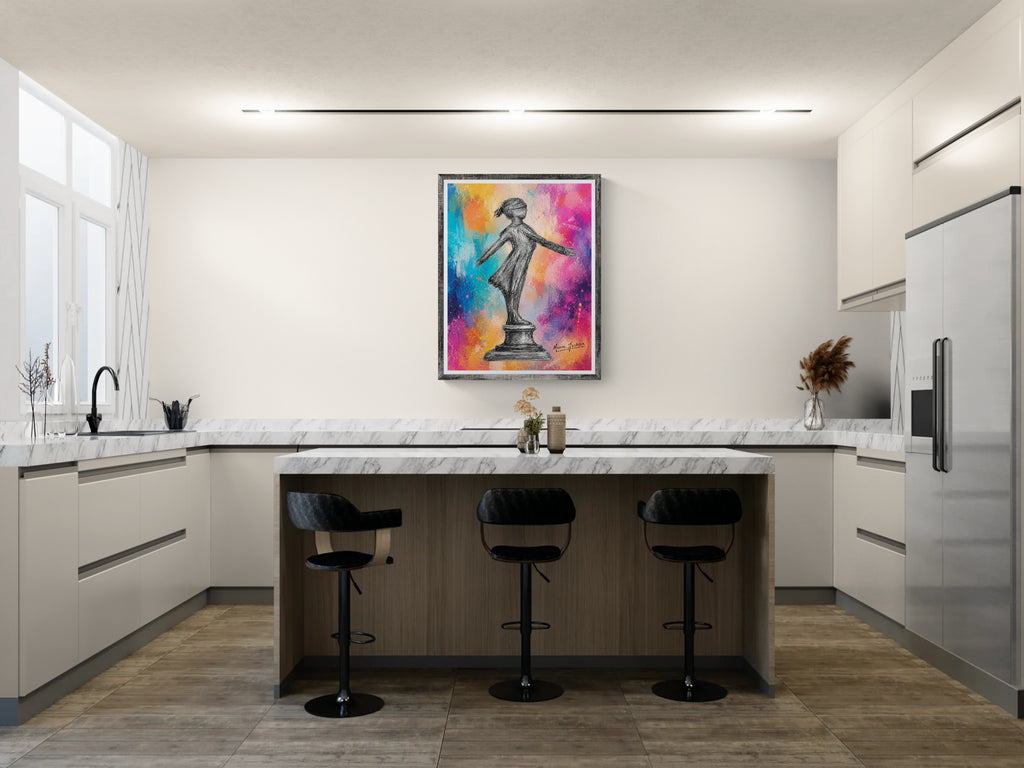 Standing Strong – Colourful Abstract Figurative Art by Maxine Jackson