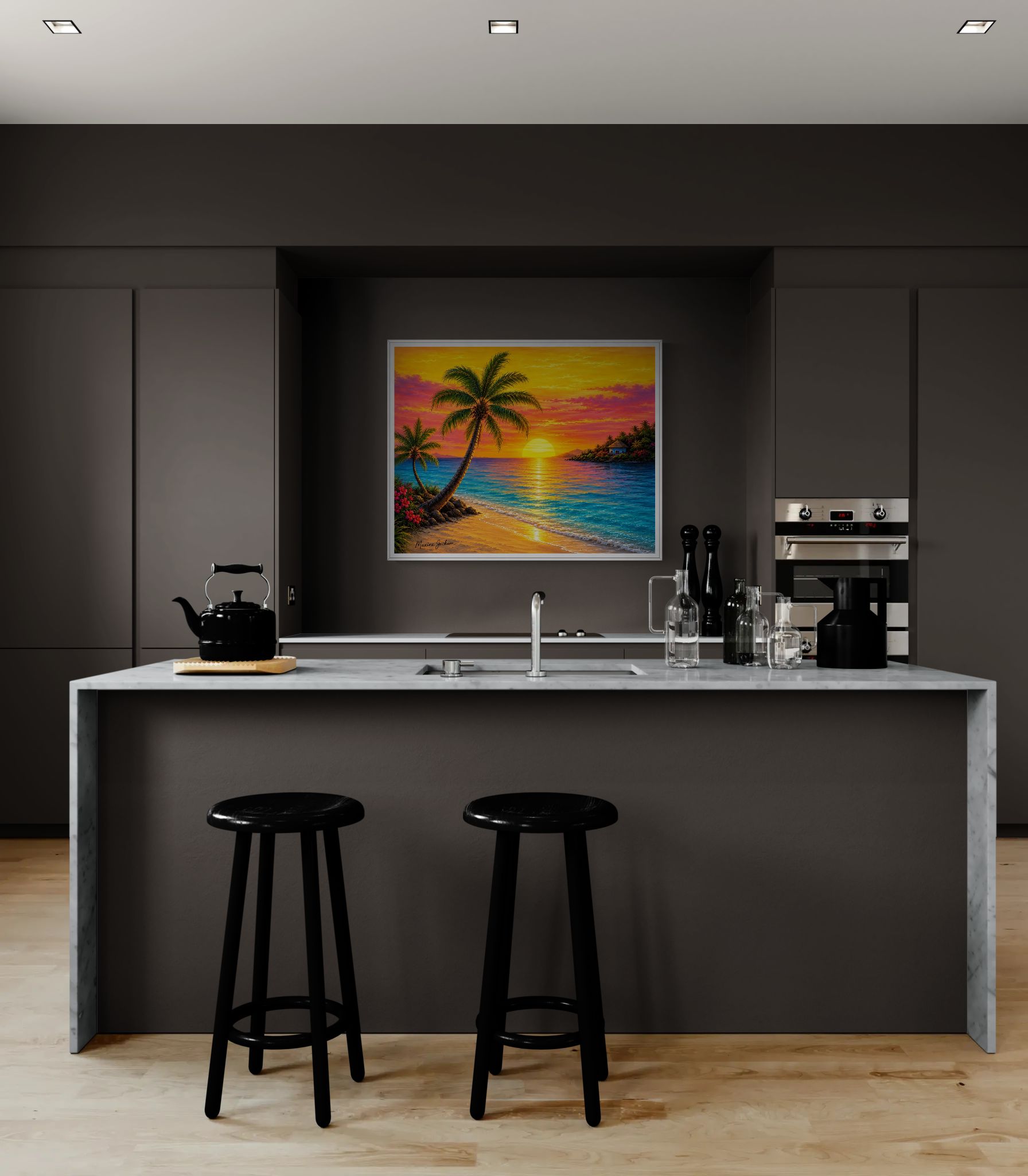 Tropical Serenity – Island Paradise Original Digital Artwork