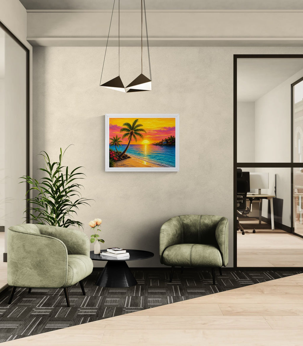 Tropical Serenity – Island Paradise Original Digital Artwork