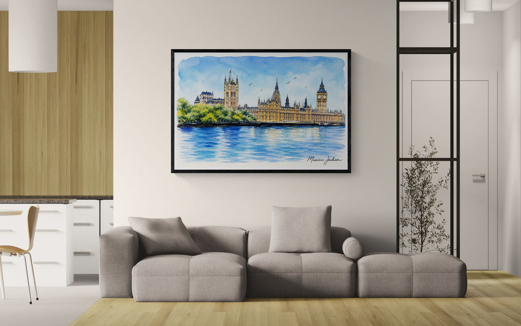 Westminster In Watercolours Digital Painting