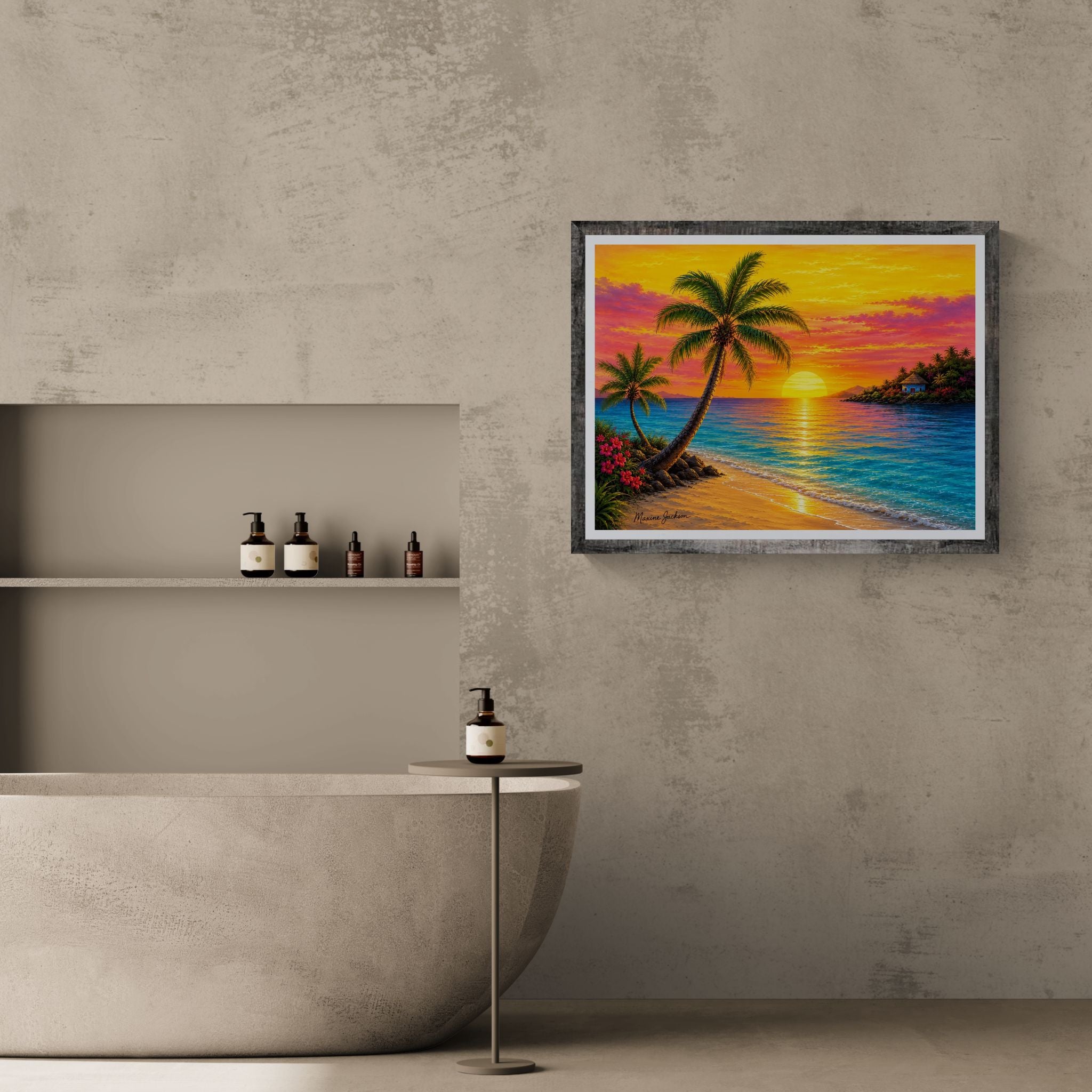 Tropical Serenity – Island Paradise Original Digital Artwork