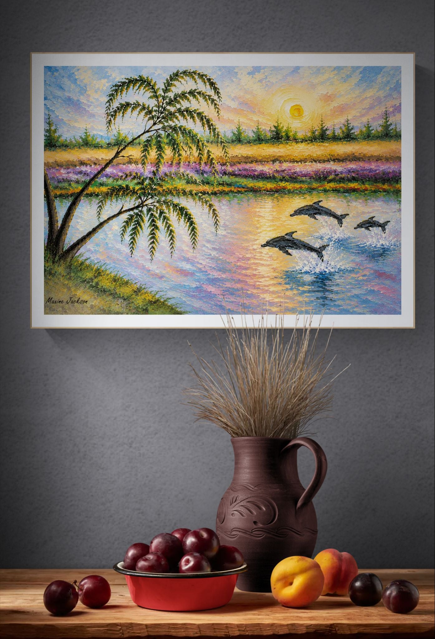 Where Dolphins Dance Digital Painting