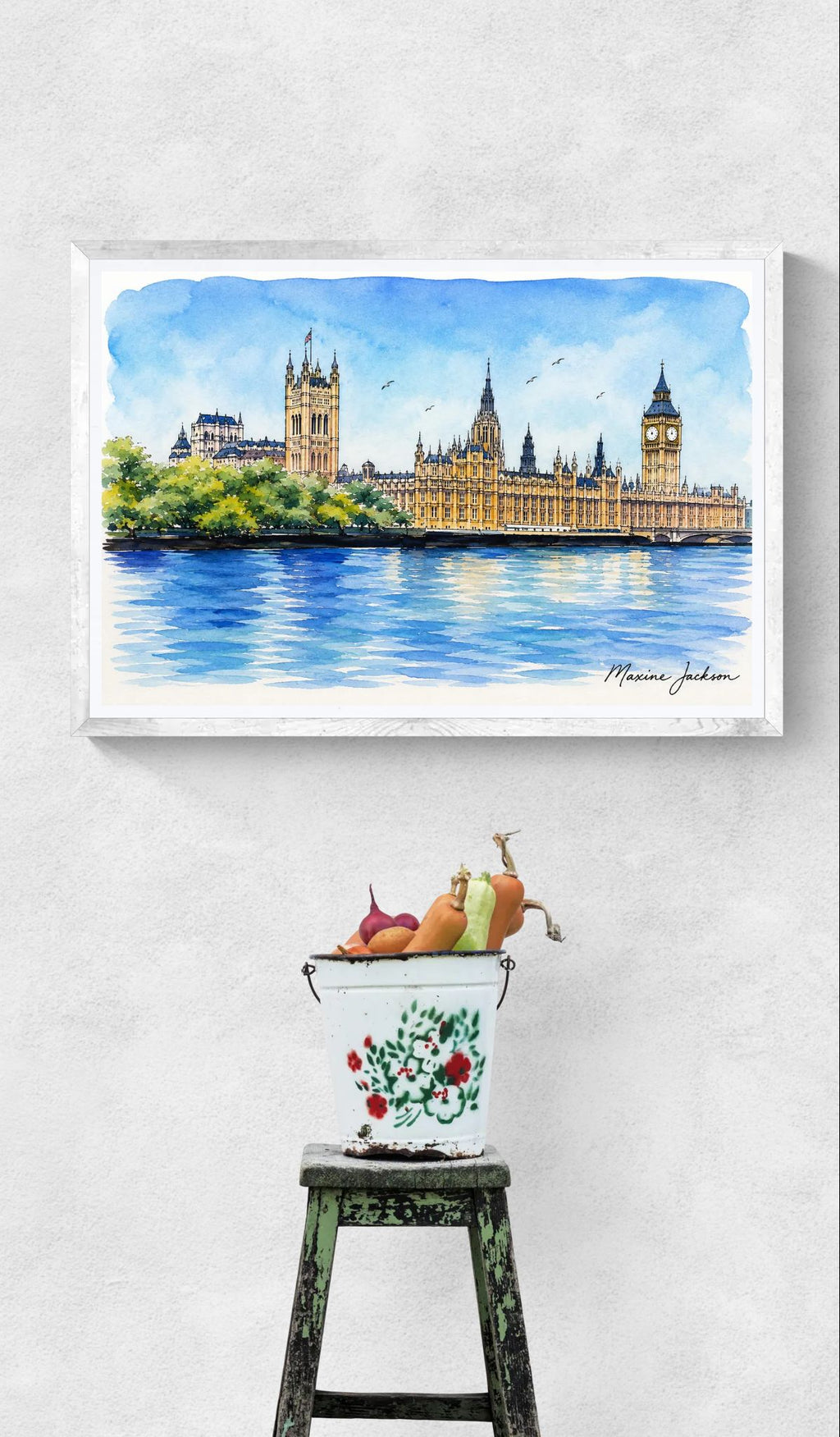 Westminster In Watercolours Digital Painting