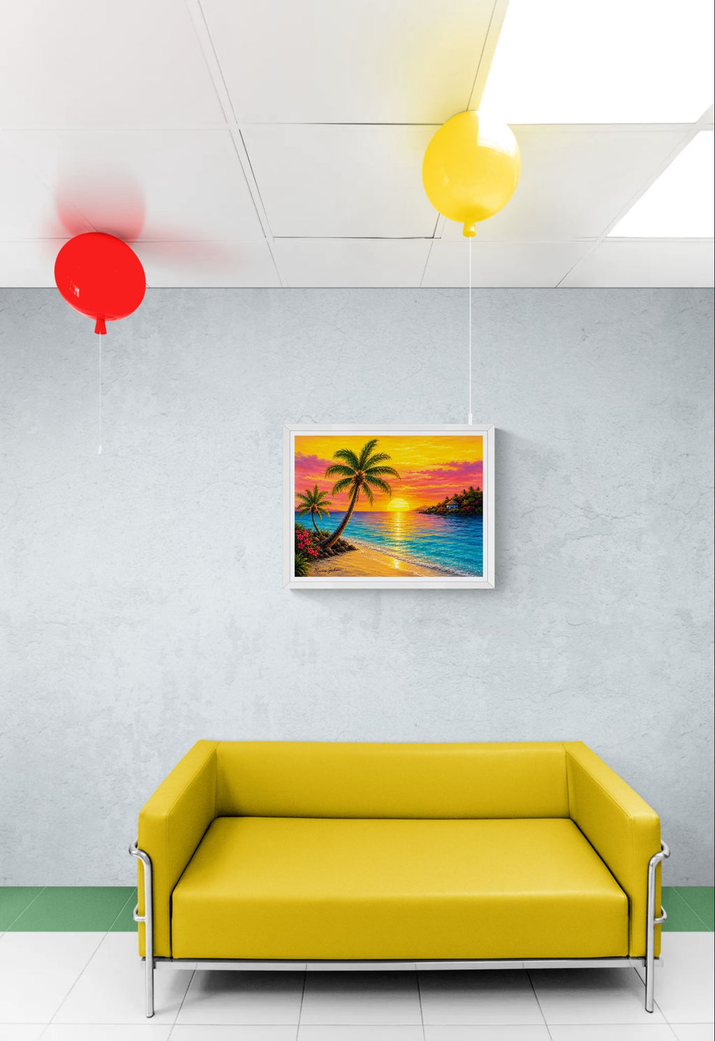 Tropical Serenity – Island Paradise Original Digital Artwork