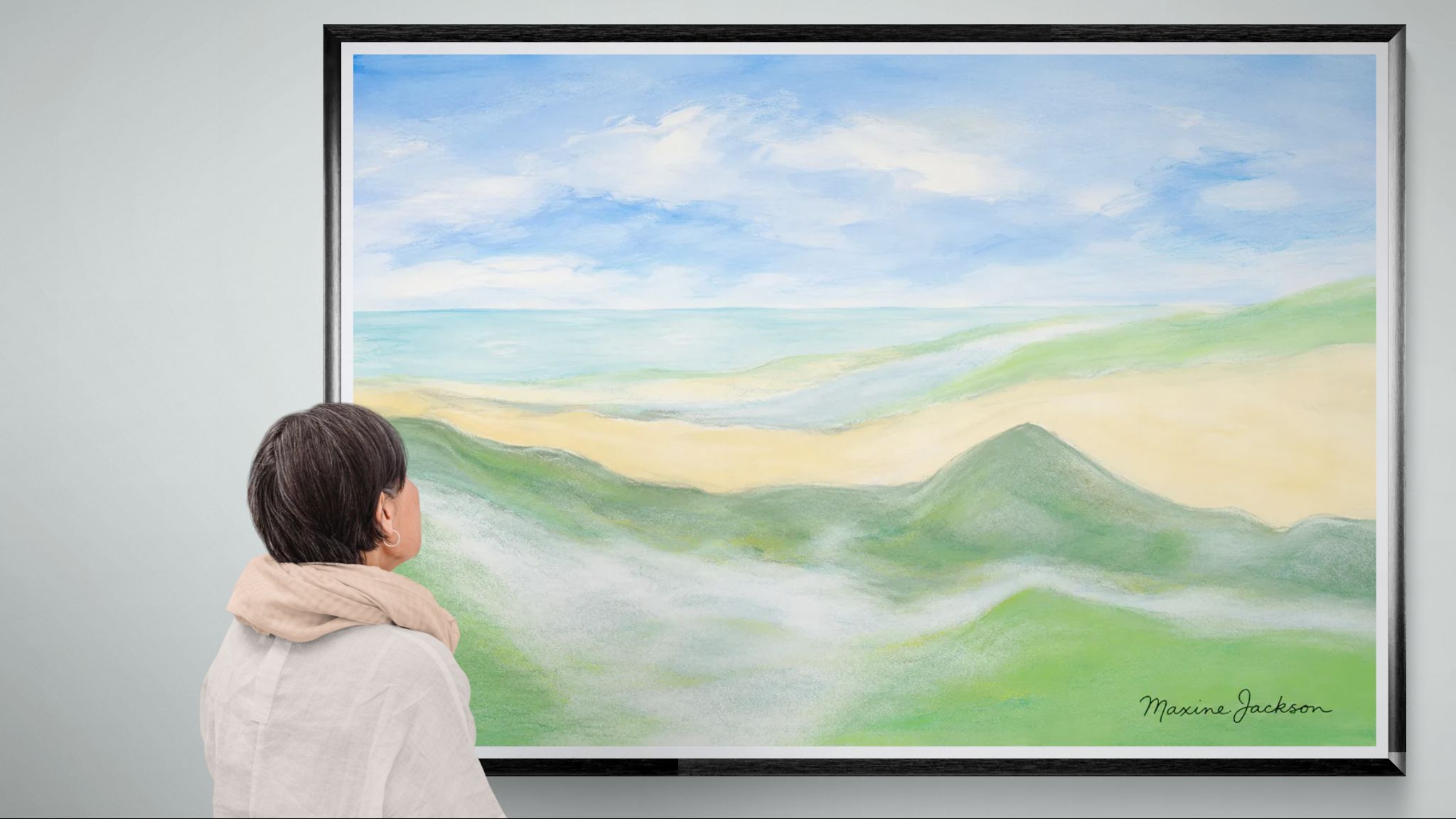 Whispers Of Sererity Digital Coastal Artwork Instant Download