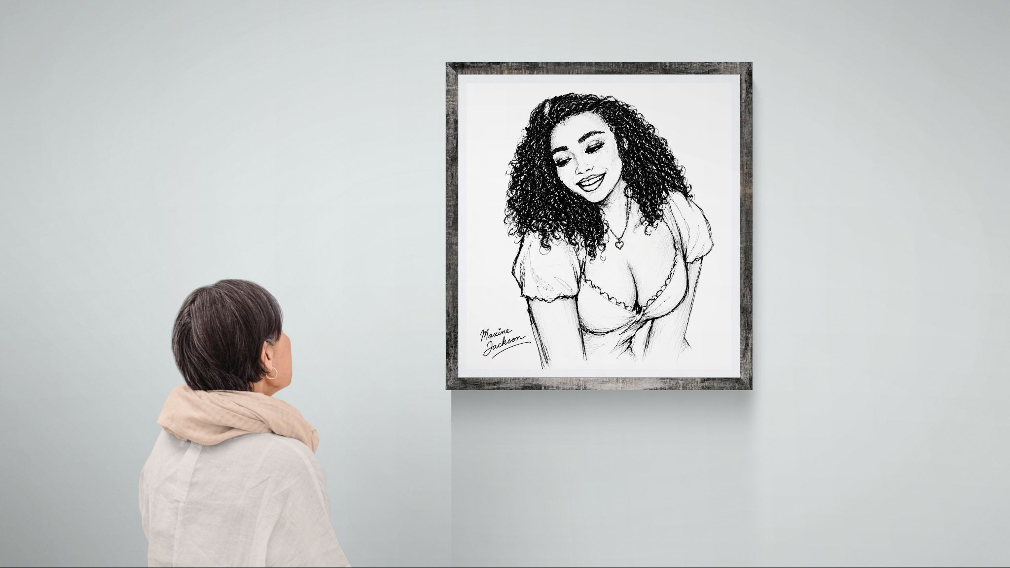 Joyful Spirit – Black & White Portrait - Digital Download