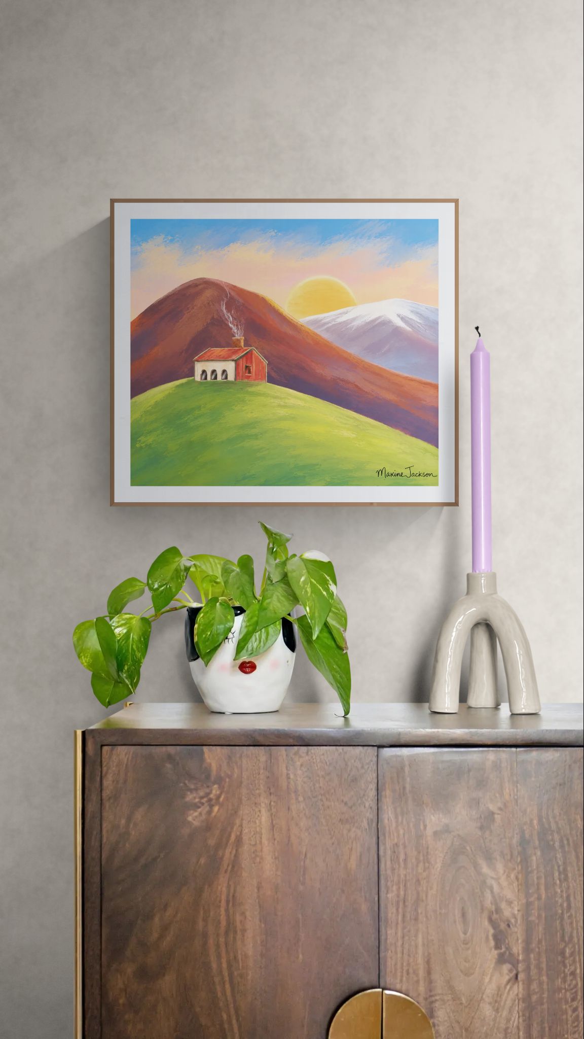 Morning Light on the Hill  Original Painting Instant Digital Download