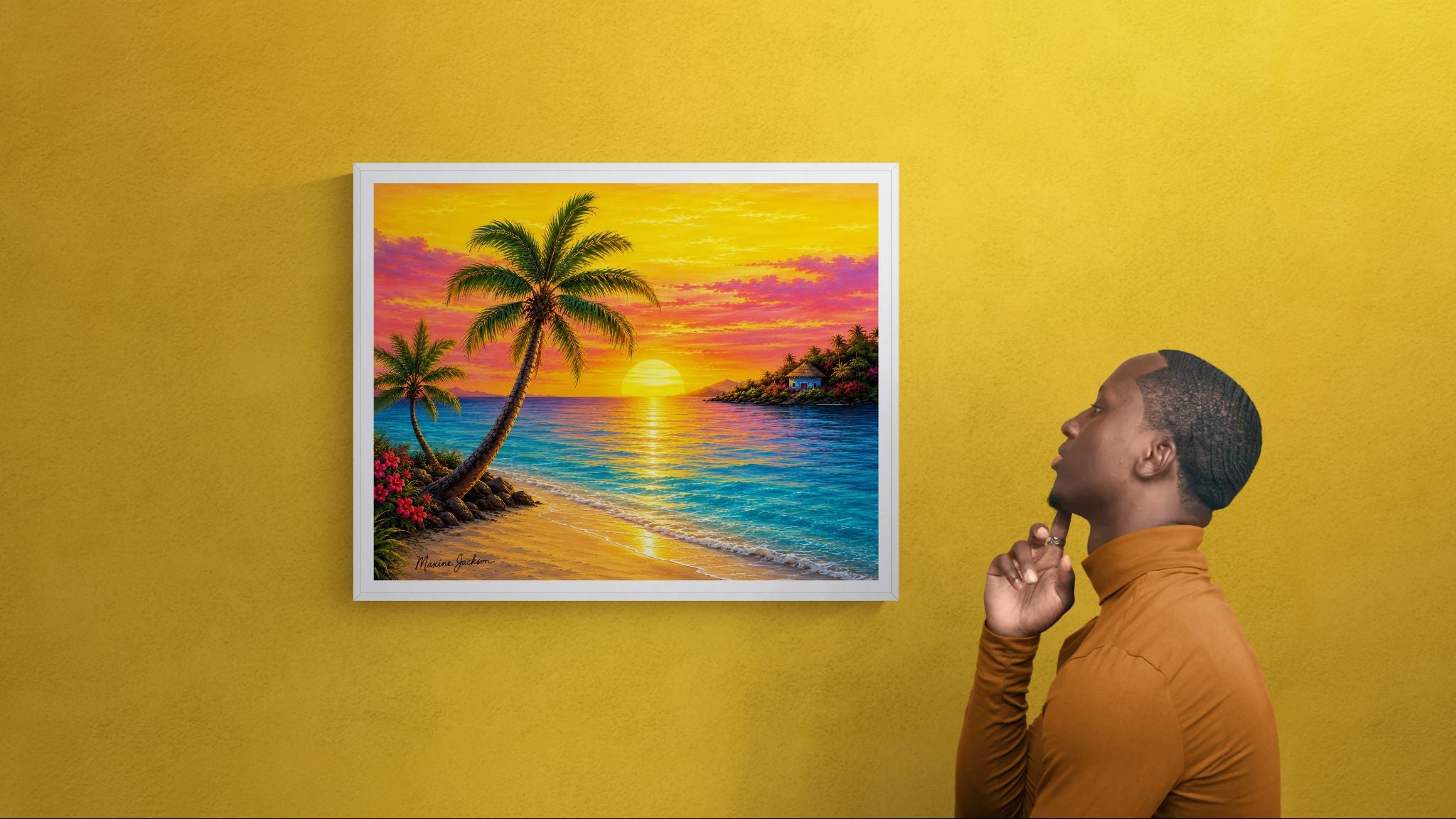 Tropical Serenity – Island Paradise Original Digital Artwork