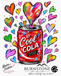Cool Cola – Original Pop Art Digital Artwork | Colourful Hearts