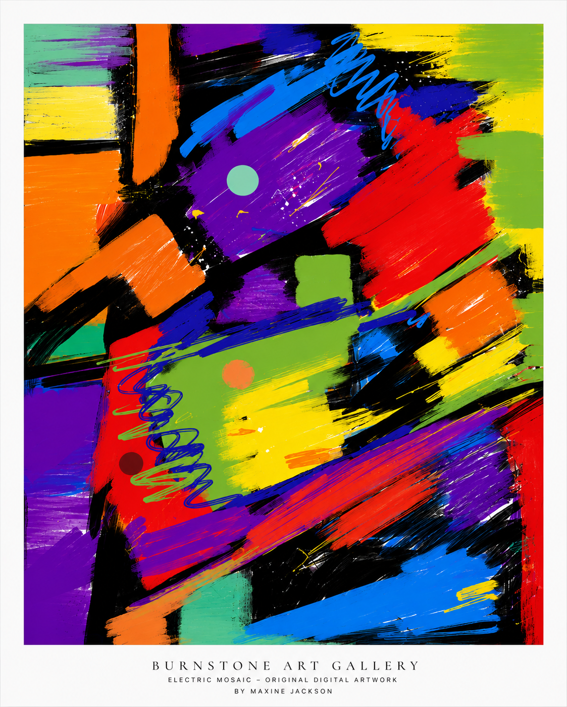 Electric Mosaic – Original Digital Artwork
By Maxine Jackson