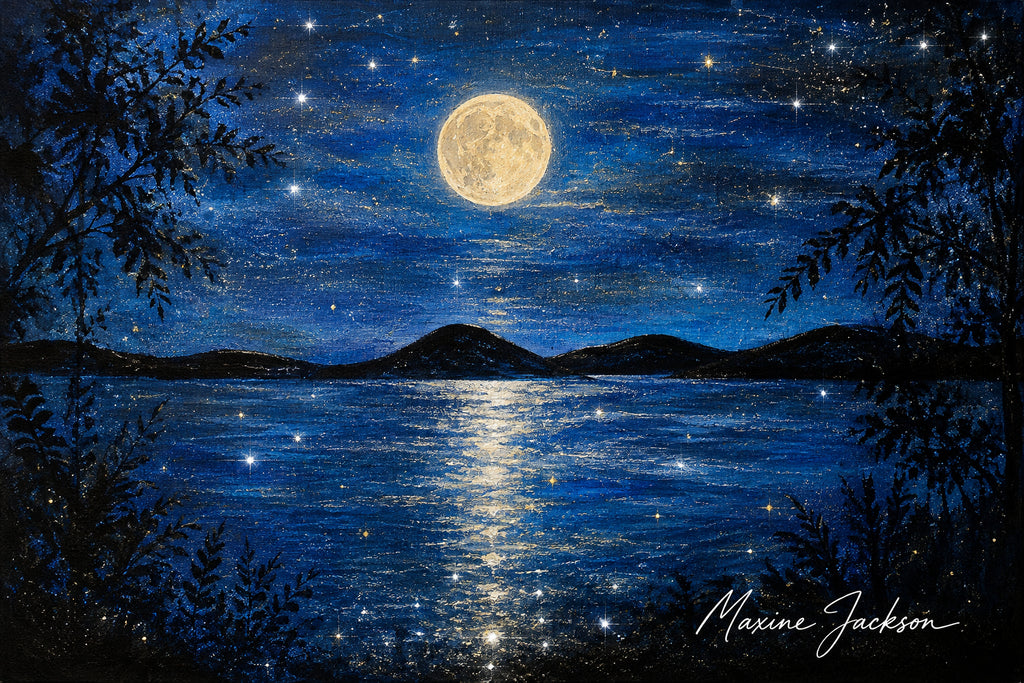 Where the Water Dreams
Original Acrylic Painting by Maxine Jackson