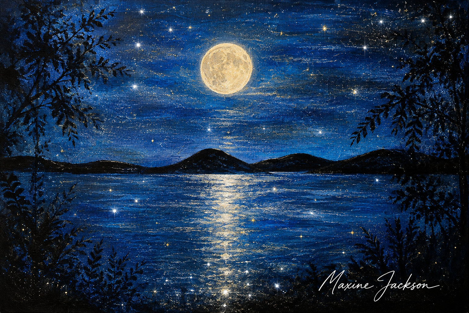 Where the Water Dreams
Original Acrylic Painting by Maxine Jackson