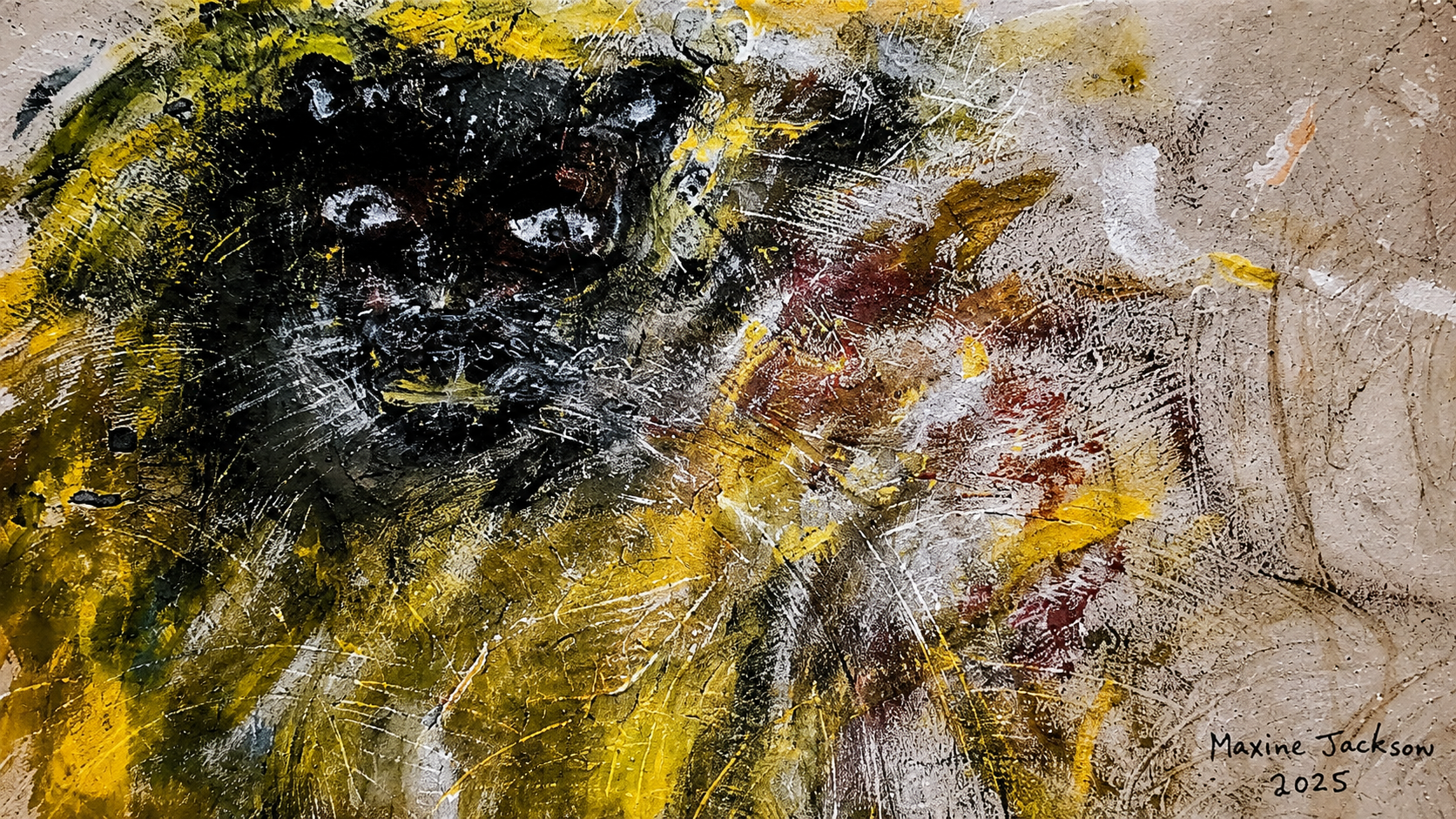 🖤 Black Panther Rising – Abstract Contemporary Wall Art Digital Download