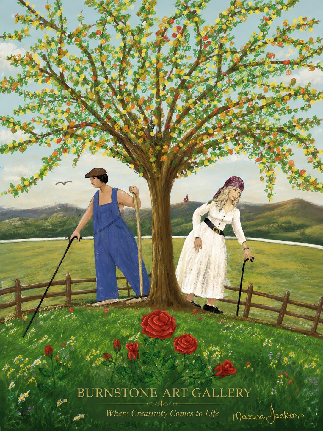 Adam and Eve – Original Artwork by Maxine Jackson