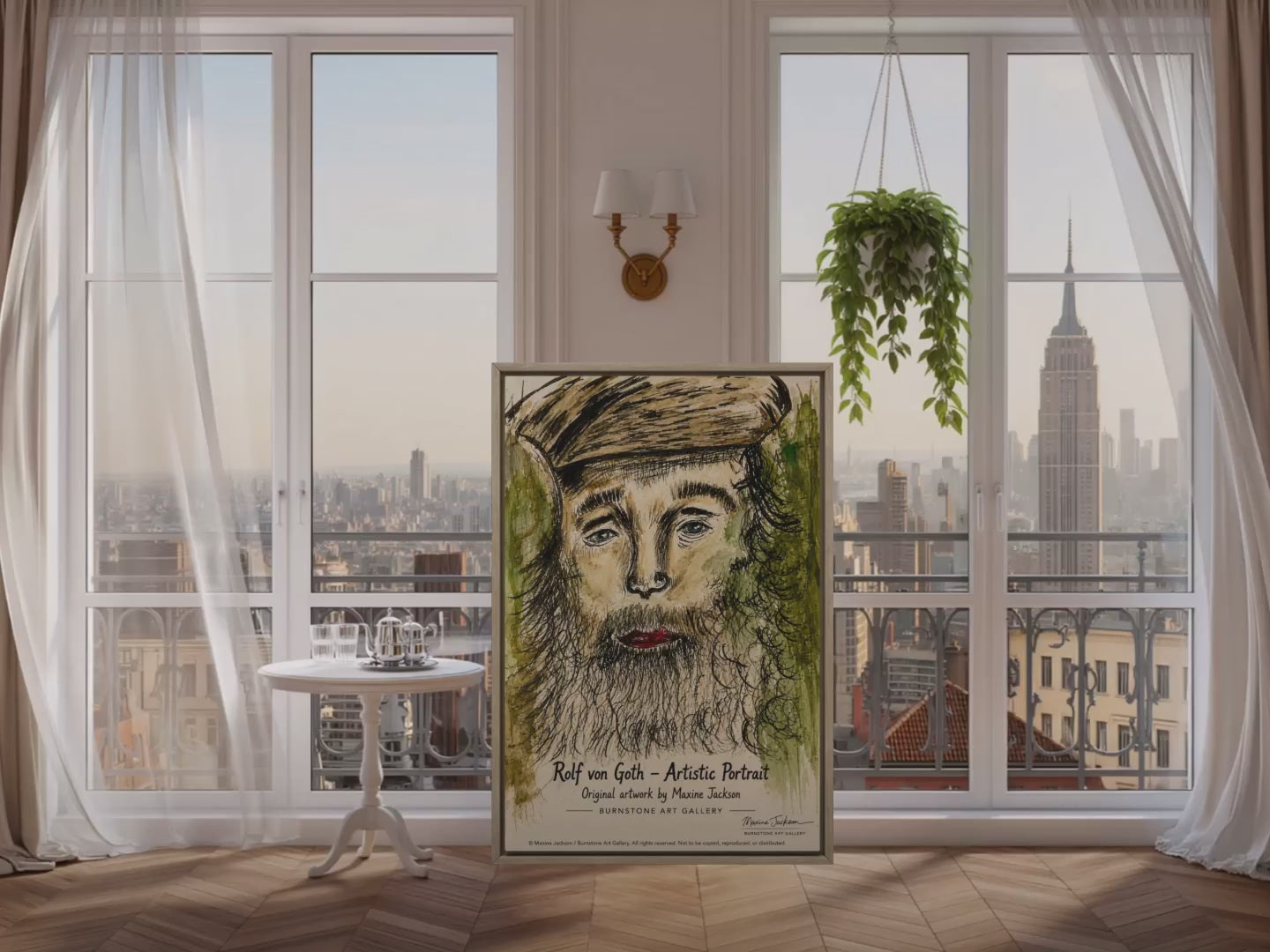 Ralf von Goth – Contemporary Portrait Painting by Maxine Jackson